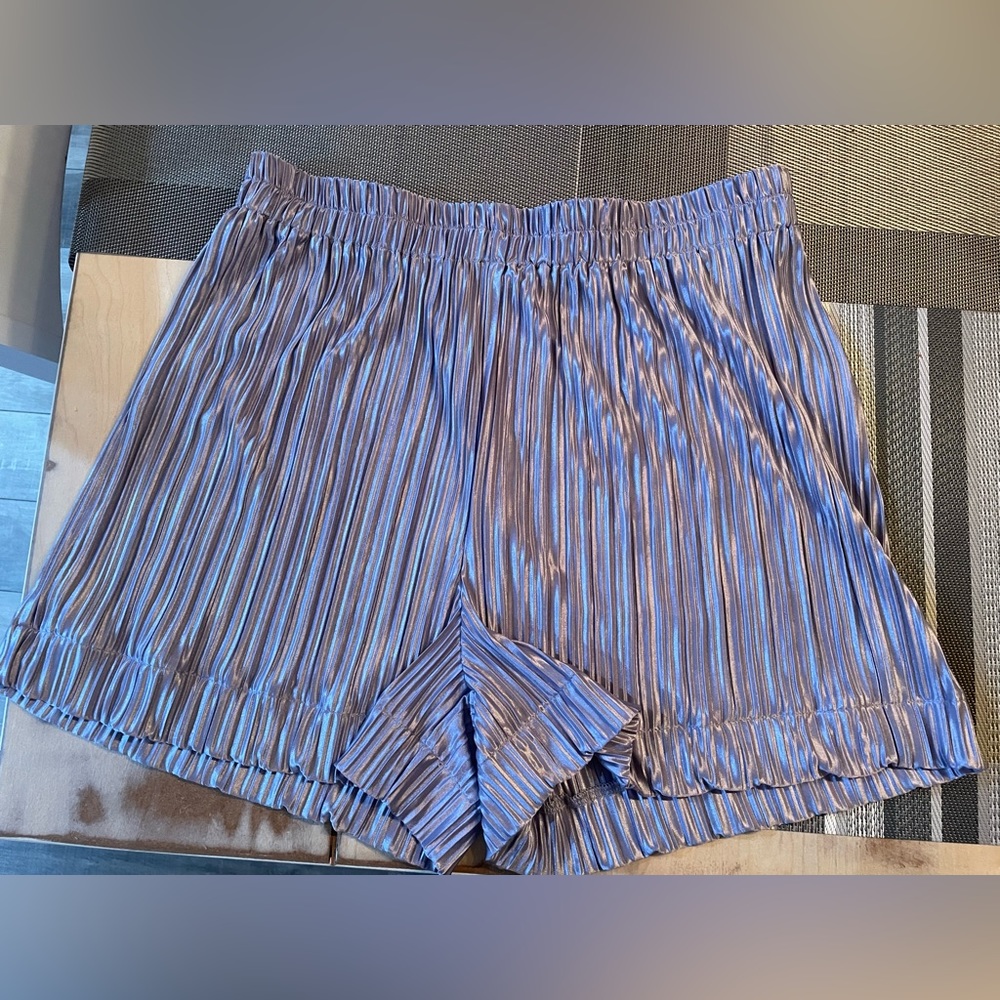 Purple Satin Shorts